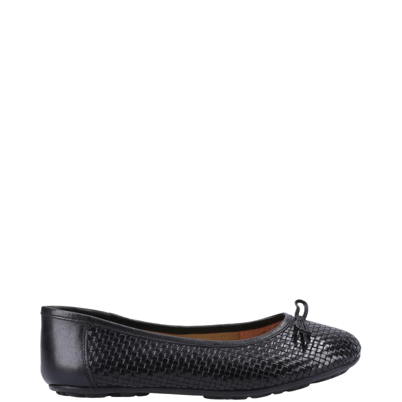 Image of Hush Puppies Janelle Woven Ballerina - Black 3