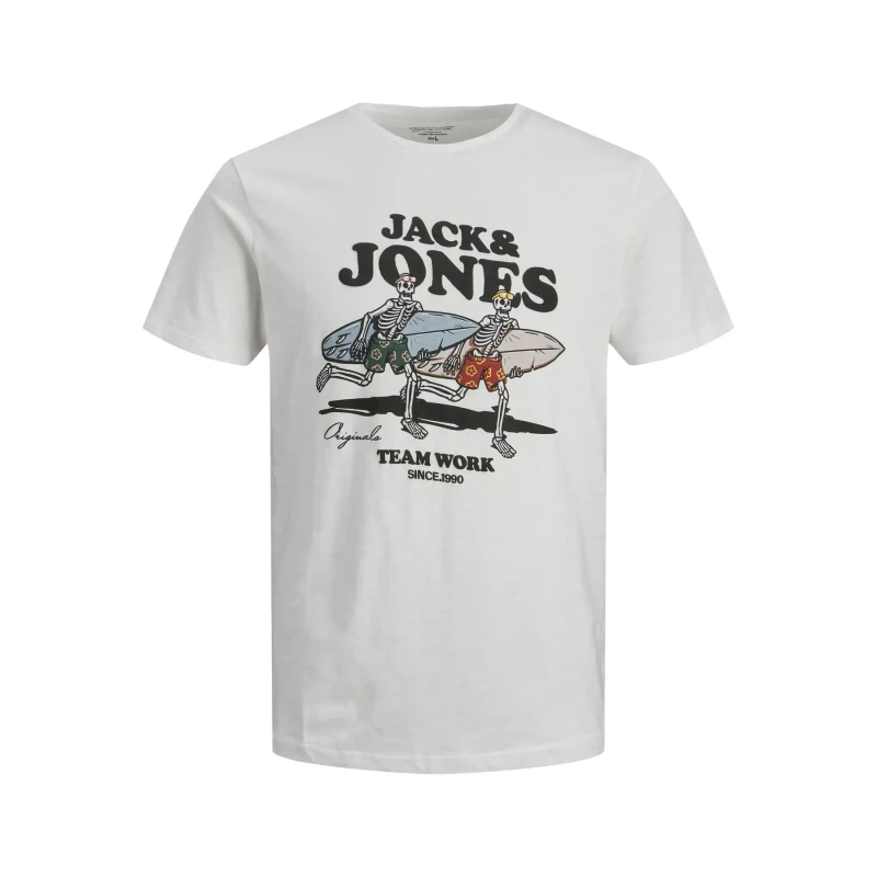 Image of jack & jones Child's T-Shirt Jack & Jones Venice Bones Blanc Male 8 ans
