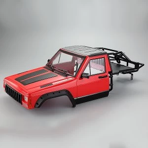 Image of Fastrax 1/10 Rockee Pick-Up & Rear Cage Hardbody 313-324Mm - Red
