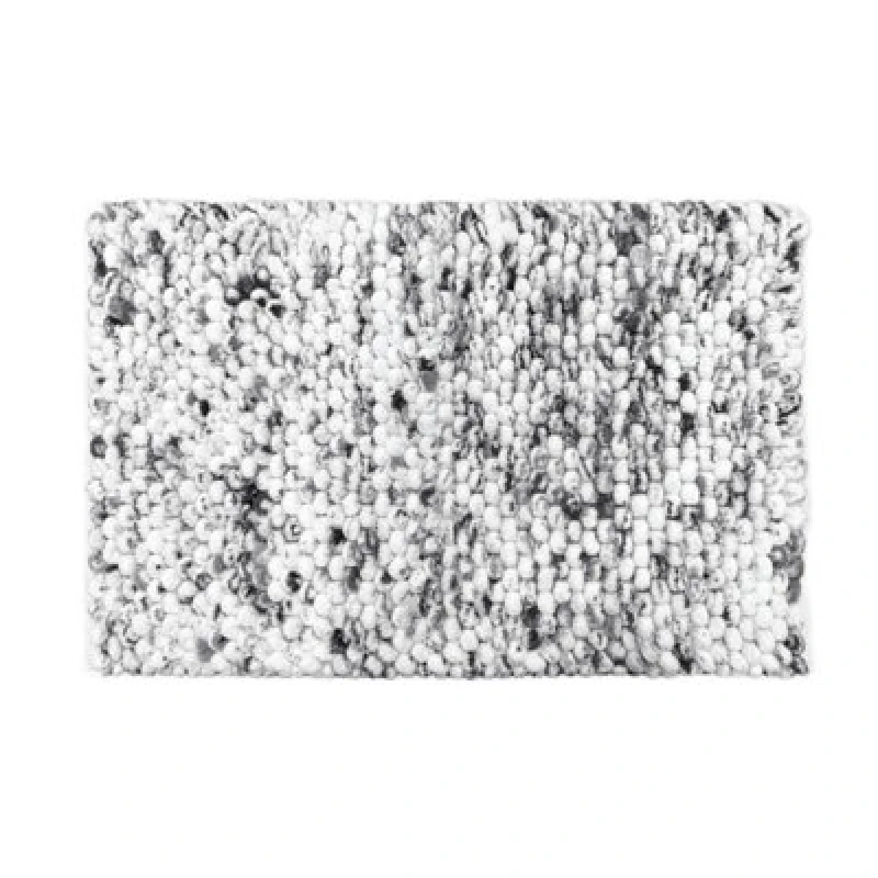 Image of Allure Bath Fashions Marl Chunky Bobble Bath Mat Non Slip - Dark Grey