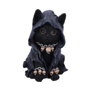 Image of Reapers Feline Clocked Grim Reaper Cat Figurine