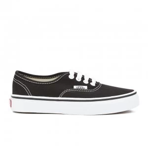 Image of Vans Kids Authentic Trainers - Black/True White - UK 2 Kids - Black