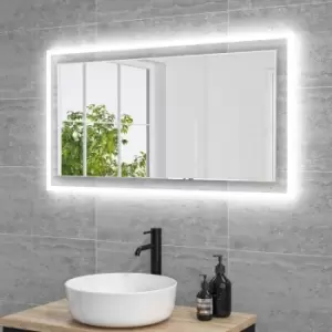 Image of Rectangular Double Border LED Bathroom Mirror 1000x600mm - Izar