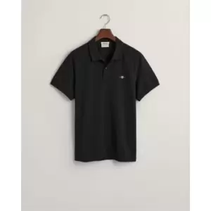 Image of Gant Reg Shield Ss Pique Polo Capri Blue - Black