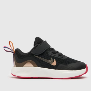 Image of Nike Black & Gold Wearallday Se Girls Toddler Trainers