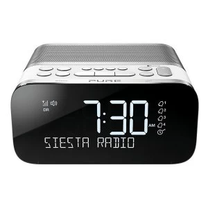 Image of SIESTA S6 POLAR DABDABFM Bluetooth Bedside Clock Radio with Alarm and 40 Preset Stations