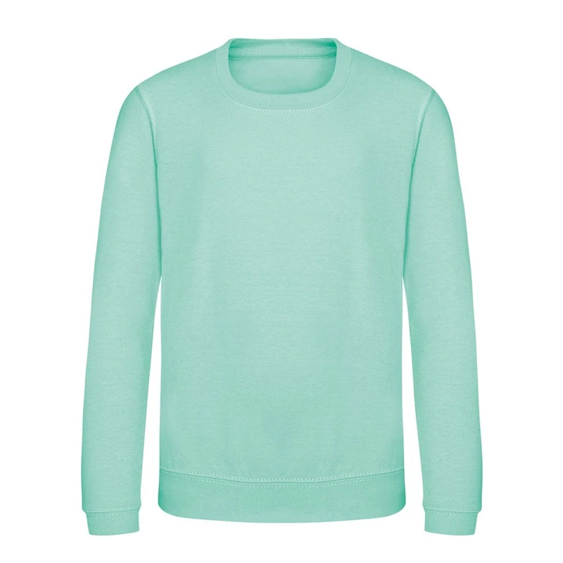 Image of AWDis AWDis Men Just Hoods Crew Neck Plain Sweatshirt (280 GSM) in Light Green Size: X-Small Light Green XS Male 5059958160293