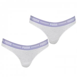 Image of Puma 2 per pack iconic Black thong - Off White