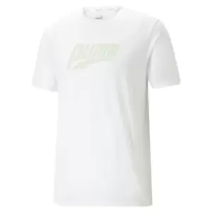 Image of Puma Run Favourite Short Sleeve Performance T-Shirt Mens - White