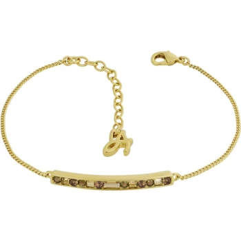 Image of Ladies Adore Base metal Brilliance Baguette & Round Bar Bracelet