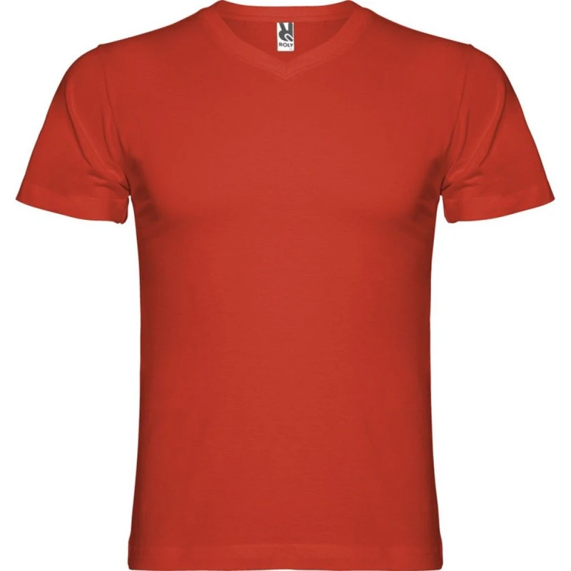 Image of ROLY ROLY Men Samoyedo V Neck T-Shirt in Red Size: Small Red S Male 5063470578283