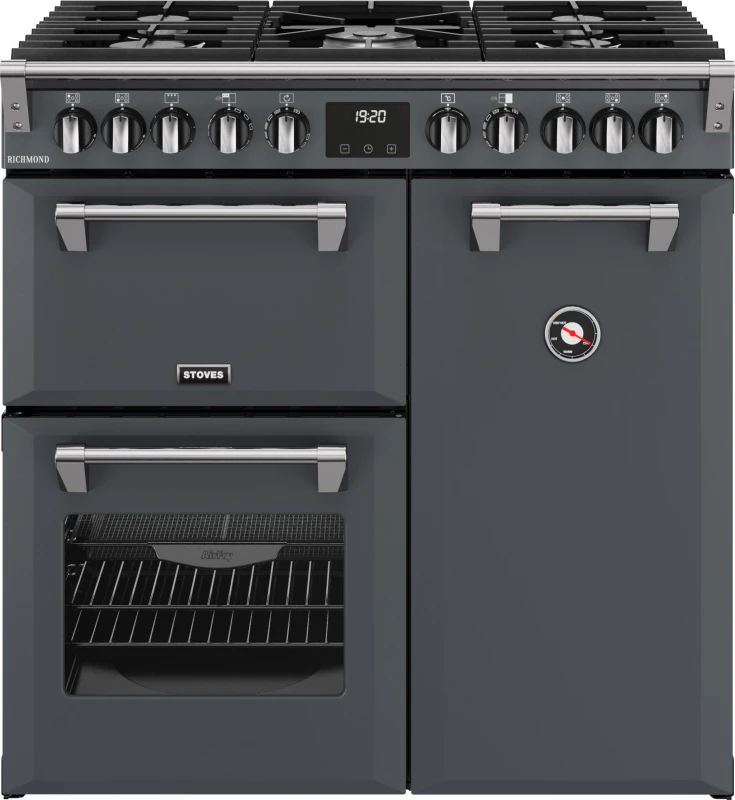 Image of Stoves Richmond 90cm Dual Fuel Range Cooker - Anthracite - A/A/A Rated