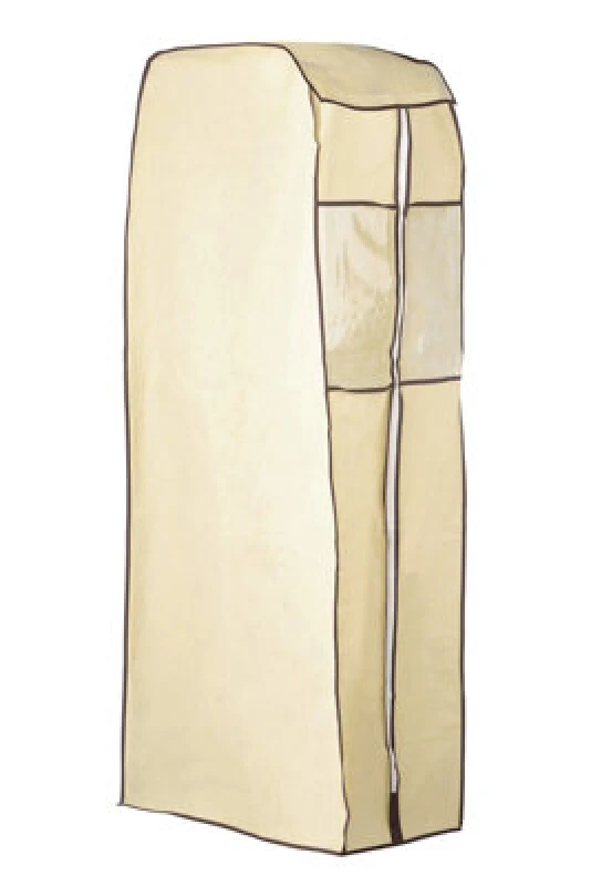 Image of Premier Housewares Cream Storage Cream Polyester Covered Hanging Wardrobe Cream