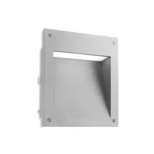 Image of Micenas LED Outdoor Large Recessed Wall Light Grey IP65