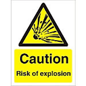 Image of Warning Sign Explosion Plastic 40 x 30 cm