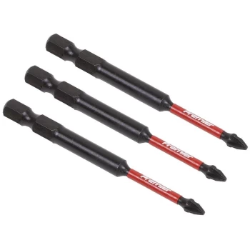 Image of Sealey AK8257 Pozi #1 Impact Power Tool Bits 75mm - 3pc