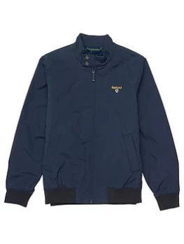 Image of Barbour Boys Crested Royston Casual Jacket - Navy, Size Age: 10-11 Years