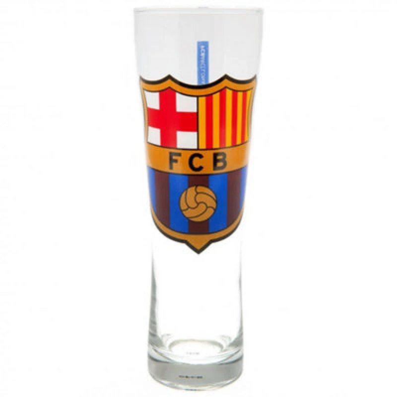 Image of FC Barcelona FC Barcelona Beer Glass in Clear Clear One Size Unisex 5059444998546