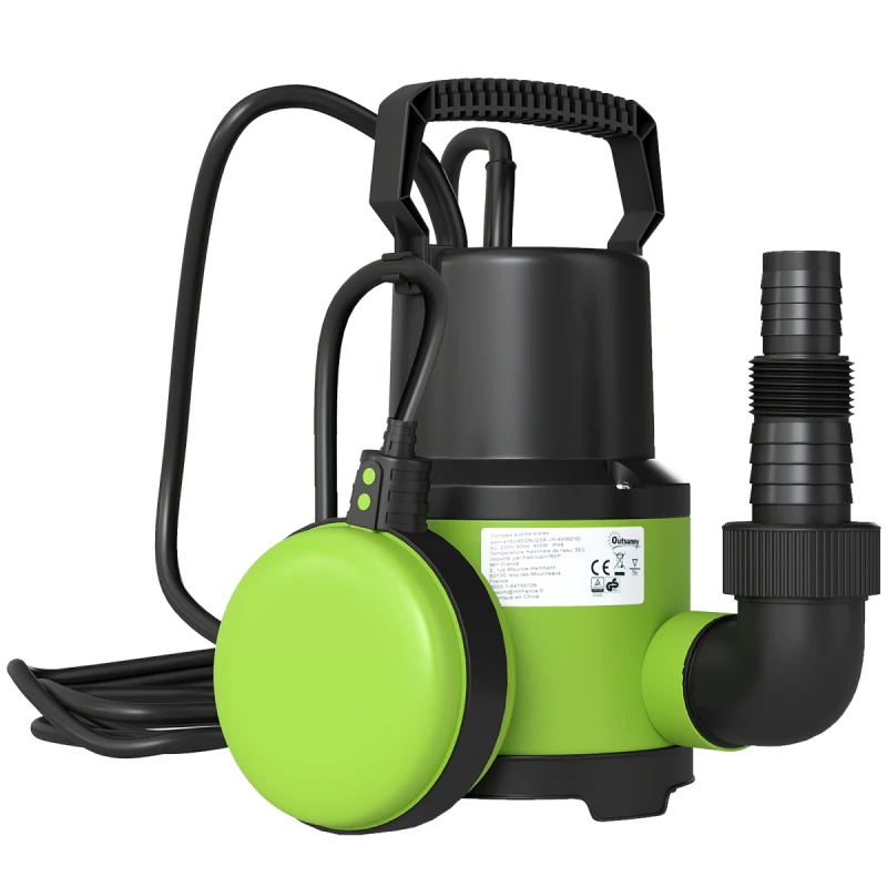Image of Outsunny 400W Water Pump with Float Switch, 9000L/H Electric Sump Pump, Green 84H-418V70GN