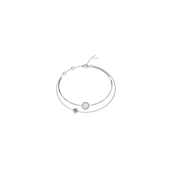 Image of Guess Jewellery Ladies Two Layers 4G Bracelet UBB04160RHL