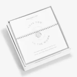 Image of A Littles Love You To The Moon Silver 17.5cm Stretch Bracelet 5240
