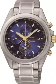Image of Mens Seiko Titanium Chronograph Watch SNDE59P1