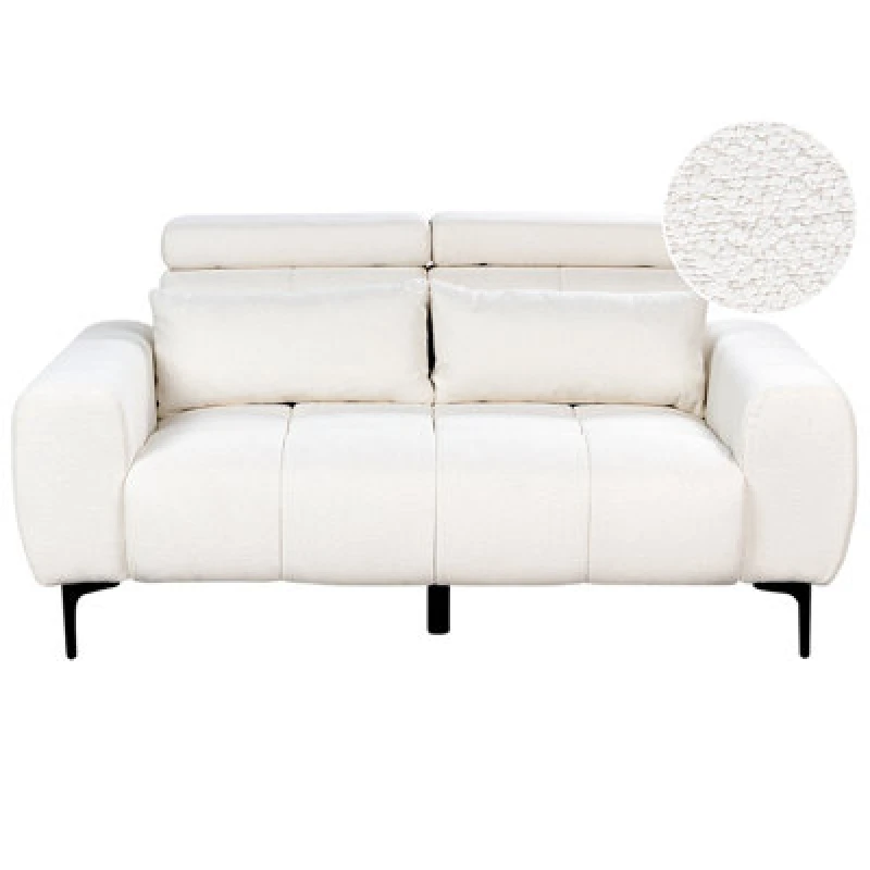 Image of Beliani Sofa 2 Seater Vegamo Boucle White