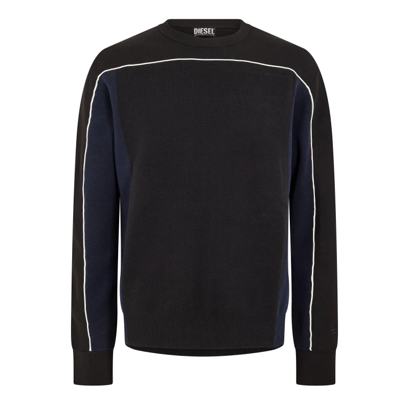 Image of Diesel Mens Wichita Magla Knitted Hoodie Black male M