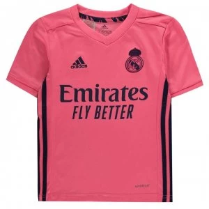 Image of adidas Real Madrid Away Shirt 2020 2021 Junior - Pink