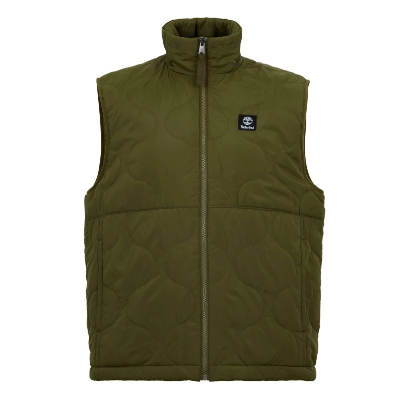 Image of Timberland Mens Reversible Gilet Dark Olive male S