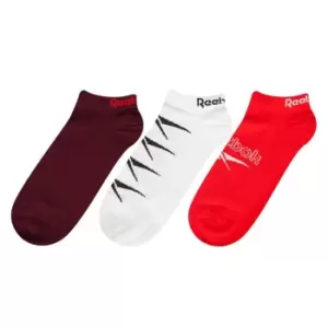 Image of Reebok 3 Pack Trainer Socks Adults - Red