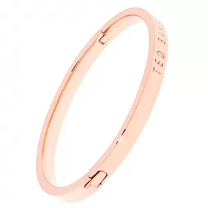 Image of Ted Baker Womens Clemina Hinge Metallic Bangle - Rose Gold