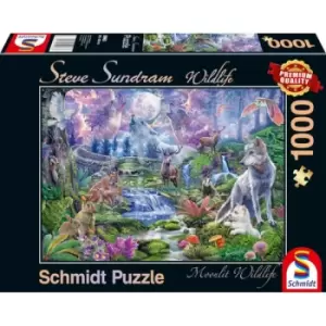 Image of Schmidt Steve Sundram: Moonlit Wildlife 1000 Piece Jigsaw Puzzle