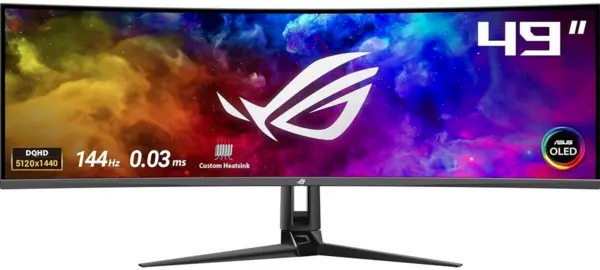Image of ASUS ROG Swift 49" PG49WCD WideScreen Quad HD Curved Gaming OLED Monitor