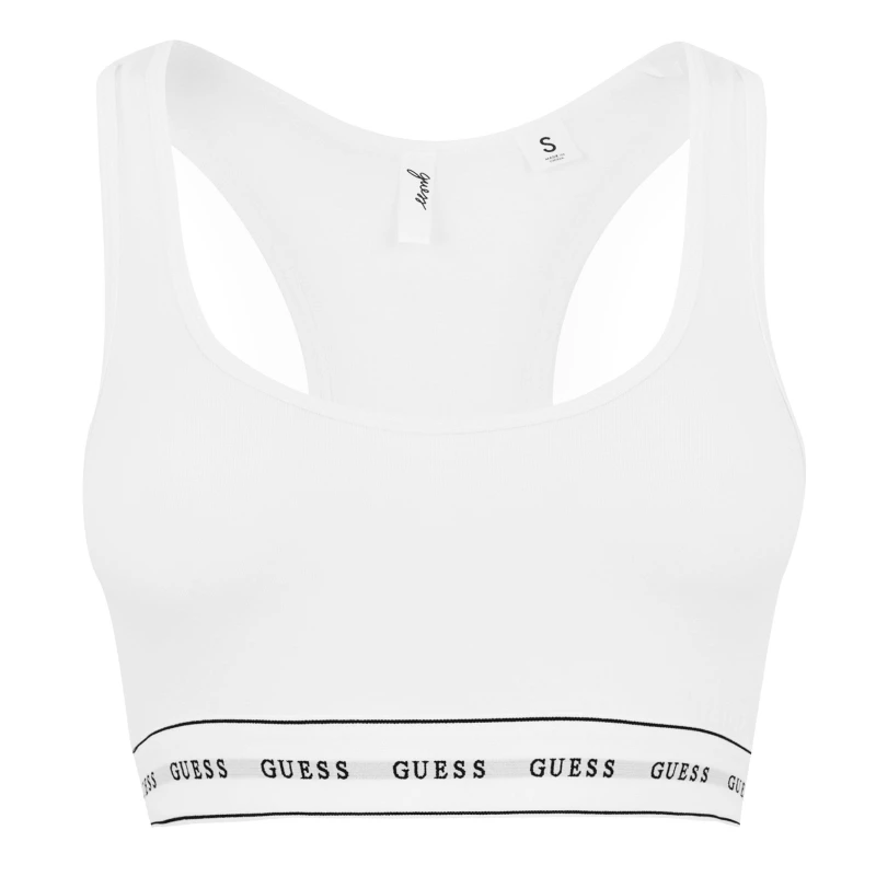 Image of Guess Carrie Bralette With Logo Band 14673292 White