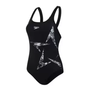 Image of Speedo Star Racer Back Swimsuit Ladies - Black