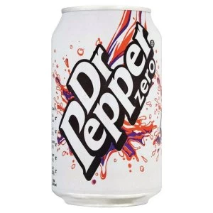 Image of Dr Pepper Zero 330ml Cans 24 Pack