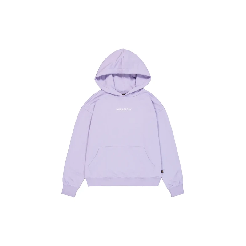 Image of alpha industries Womens hooded sweatshirt Alpha Industries Studio Edition Violet Female M