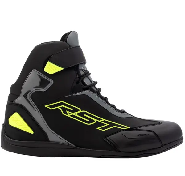 Image of RST Sabre Moto Shoe Mens Ce Boot Black Grey Yellow 41