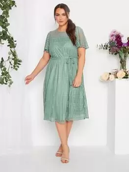 Image of Yours Lace Dress, Green, Size 22, Women