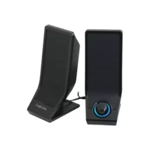 Image of LogiLink SP0027 2.0CH Active Desktop Speakers - Black