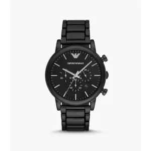 Image of Emporio Armani Mens Chronograph Stainless Steel Watch - Black