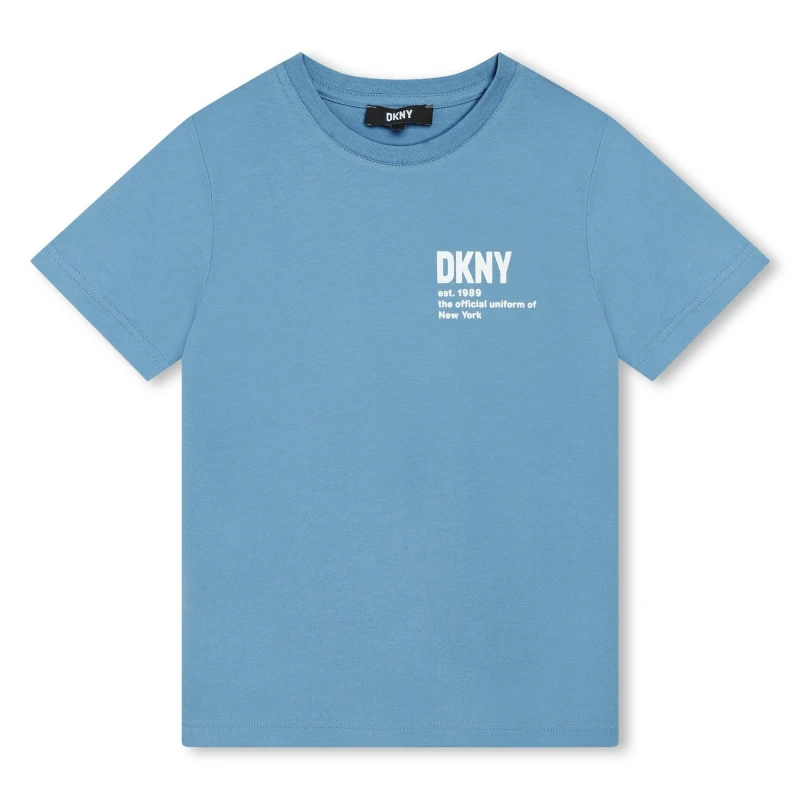 Image of DKNY Small Logo T-Shirt Juniors - Blue Blue One Size