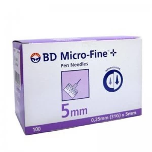 Image of BD Micro-fine Pen Needles 0 25mm (31 G) x 5mm 100 Pack