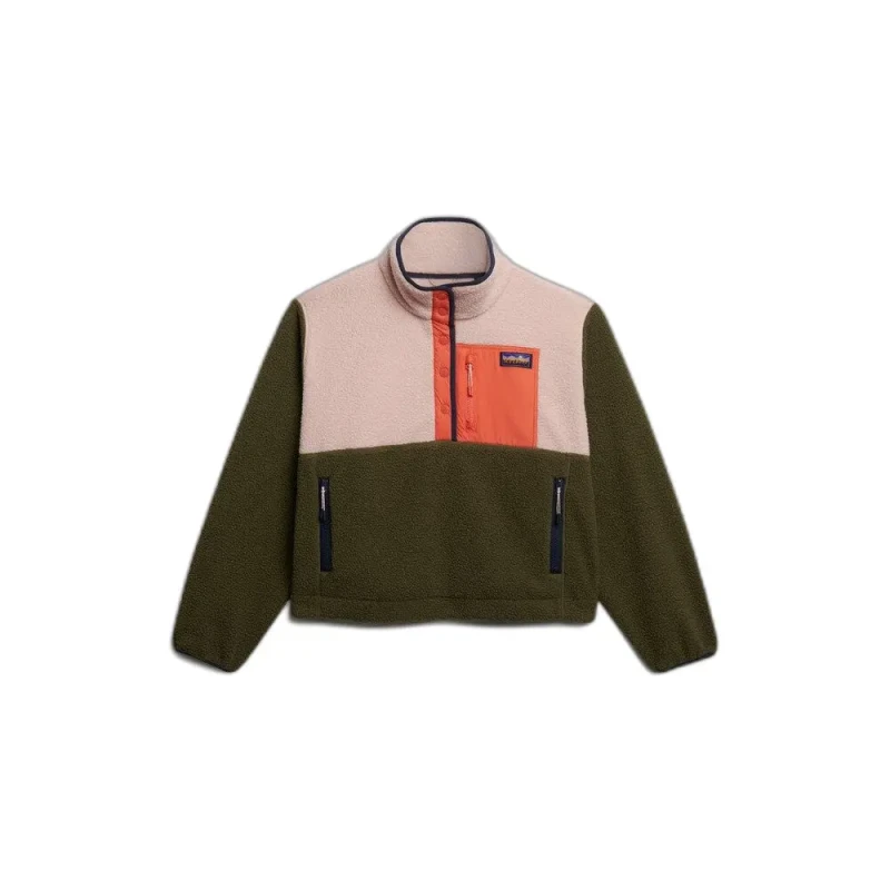 Image of Superdry Womens fleece Superdry Colour Block Vert Female S