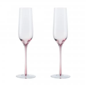 Image of Denby Colours Champagne Flutes (Pink) Set of 2