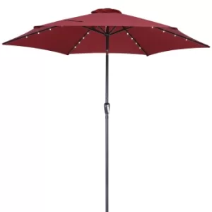 Image of LED Solar Parasol Miami Red 270cm