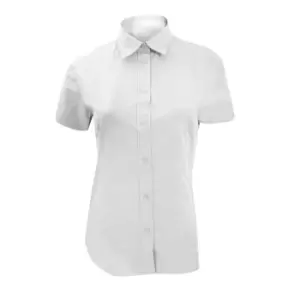 Image of Kustom Kit Ladies Workforce Short Sleeve Shirt (10) (White)