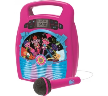 Image of EKIDS DreamWorks Trolls World Tour TR-553 Bluetooth Karaoke System - Pink & Blue, Pink