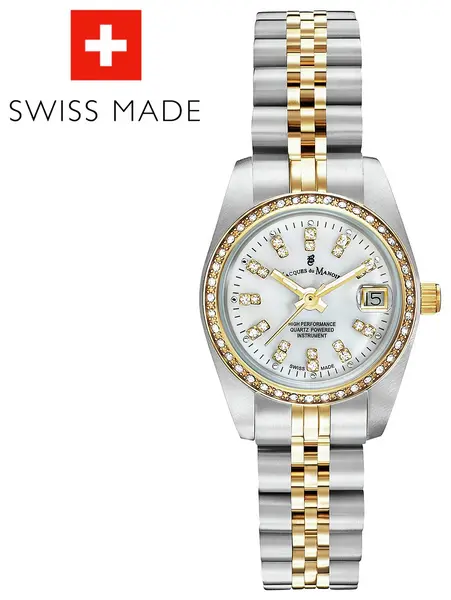 Image of Jacques Du Manoir Jacques du Manoir Stone Set Dial Ladies Bracelet Watch